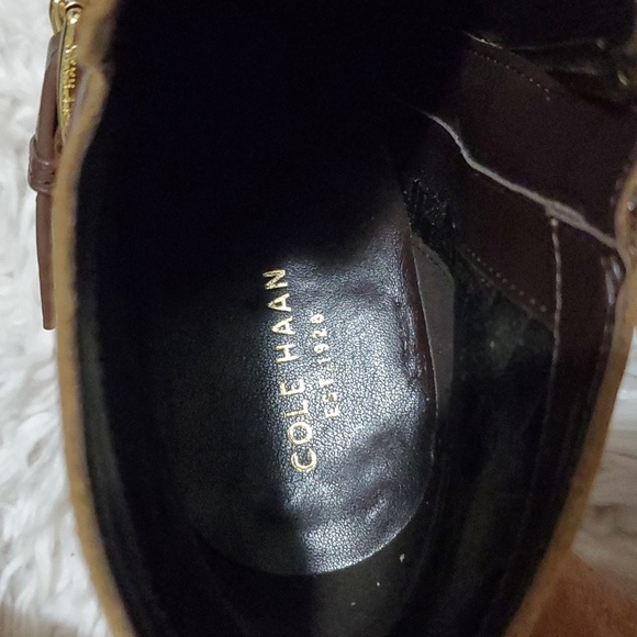 Brand new size 11 M ladies booties by Cole Haan Olive suede - Picture 5 of 7